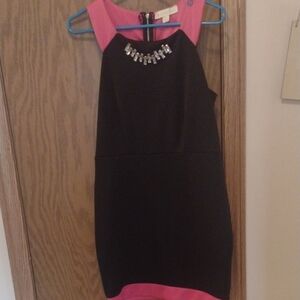 Nicki Minaj Pink and Black Mini Dress